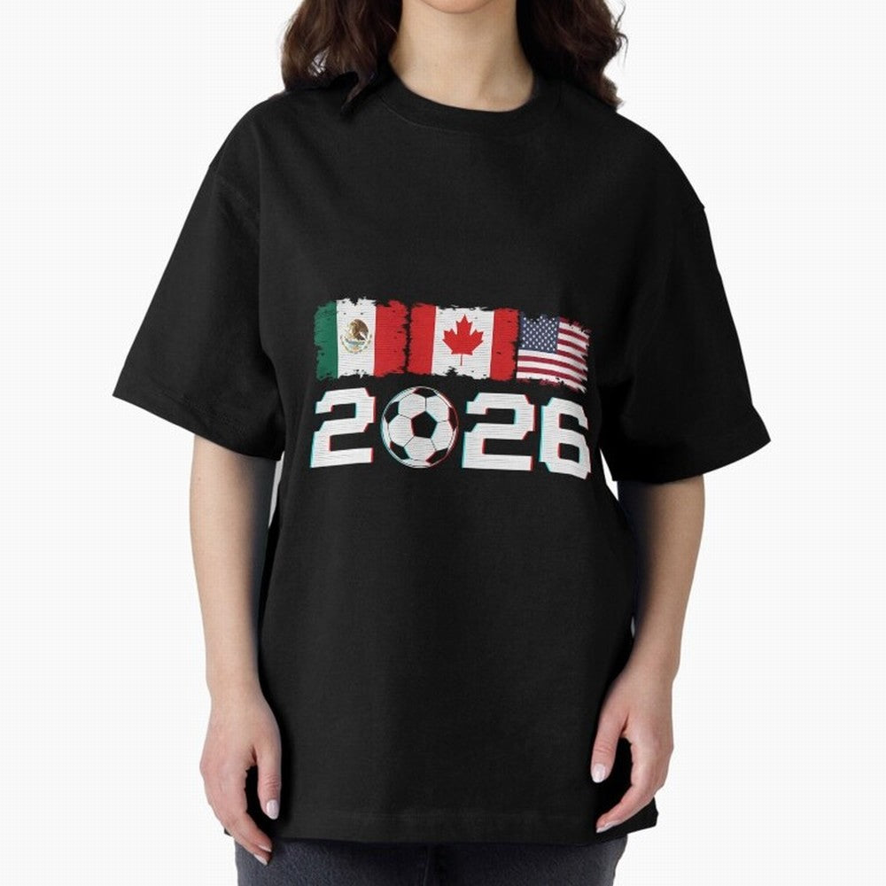 Glitched United 2026 Cup North America Emblem Part Classic T-Shirt Celebrate Global Passion for the FIFA World Cup 2026 USA Canada Mexico Journey through Mbappe and Neymar Highlights, France Pride, Tournament Hype, Historic Matchups, Family Viewing