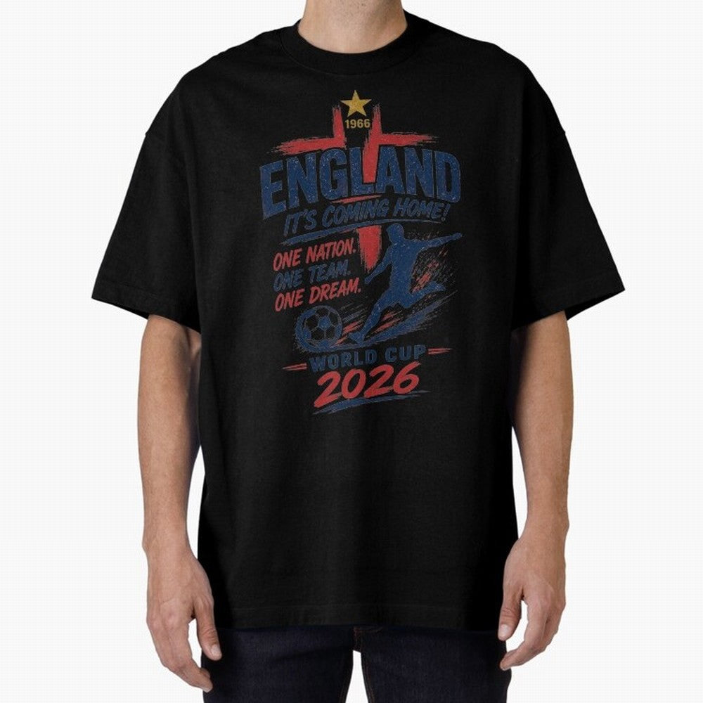 England Fan Art for World Cup 2026 Classic T-Shirt Bring Stadium Energy to Global Football Passion for FIFA World Cup 2026 Group Stage, Highlighting CR7 and Messi, Portugal, Spain and Germany, Game Day Rituals, Football Legends, Country Pride and