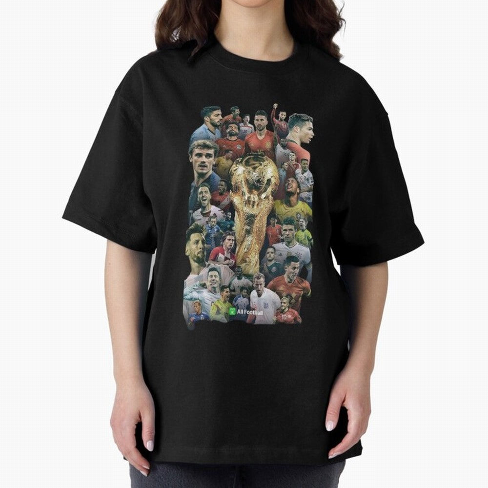 All Football Classic T-Shirt Bring World Football Passion into Match Day Hype around FIFA World Cup 2026, Neymar, Haaland and Cristiano Ronaldo, England, France and Netherlands, Championship Spirit, Famous Goals, Roaring Crowds and International