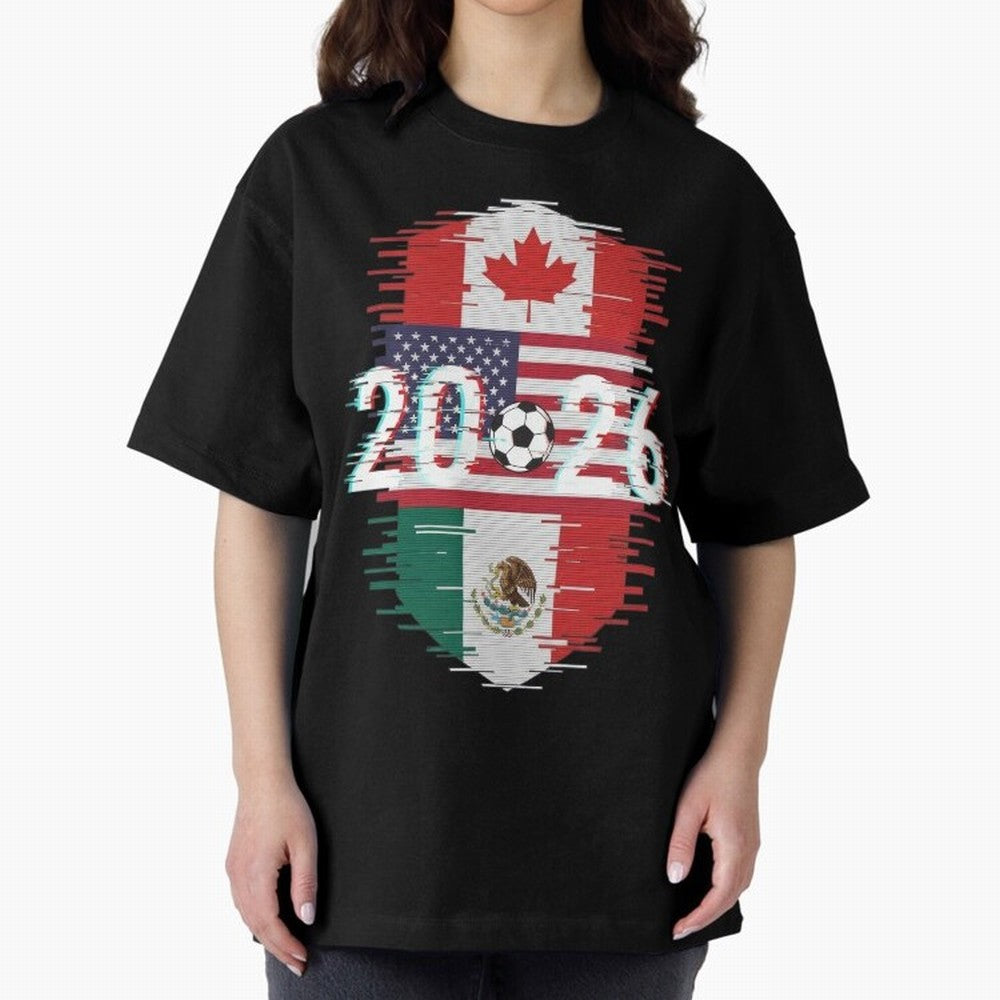 Glitched United 2026 - North America Emblem Classic T-Shirt Join Supporters Worldwide for FIFA World Cup 2026 Spirit, Capturing Netherlands, CR7, Tournament Hype, Historic Matchups, Family Viewing Parties and Global Sports Pride; Built for