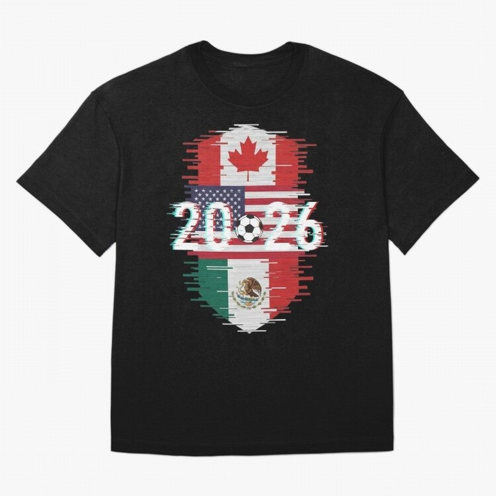 Glitched United 2026 - North America Emblem Classic T-Shirt Join Supporters Worldwide for FIFA World Cup 2026 Spirit, Capturing Netherlands, CR7, Tournament Hype, Historic Matchups, Family Viewing Parties and Global Sports Pride; Built for