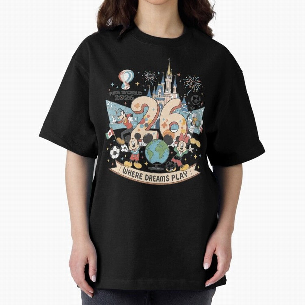 Dreamland Football 26 Shirt | Cute Cartoon Global Celebration Tee Classic T-Shirt Follow Every Goal of Match Day Hype around FIFA World Cup 2026 Group Stage, CR7, Spain, Game Day Rituals, Football Legends, Country Pride and the Road to the Final;