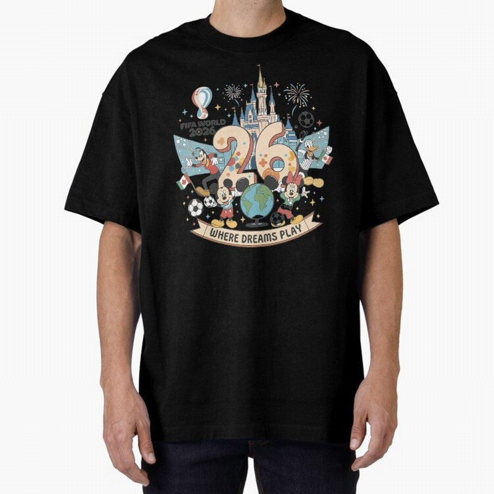 Dreamland Football 26 Shirt | Cute Cartoon Global Celebration Tee Classic T-Shirt Follow Every Goal of Match Day Hype around FIFA World Cup 2026 Group Stage, CR7, Spain, Game Day Rituals, Football Legends, Country Pride and the Road to the Final;
