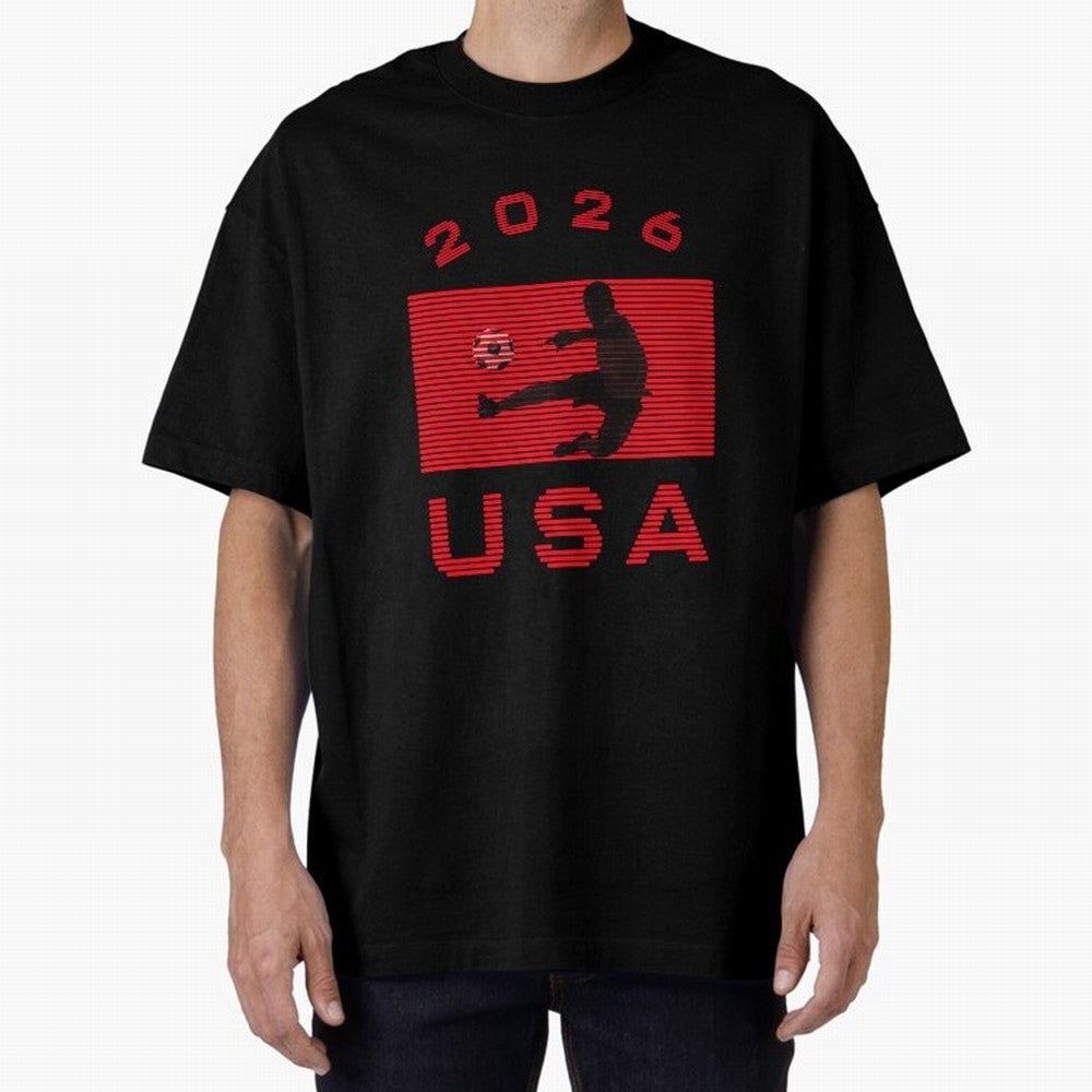 USA Soccer 2026 Player Silhouette Athletic Design Classic T-Shirt Celebrate the Magic of FIFA World Cup 2026 Group Stage Spirit, Made for Brazil, Portugal and Argentina, Messi, Neymar and Mbappe, Stadium Memories, Football Loyalty, International