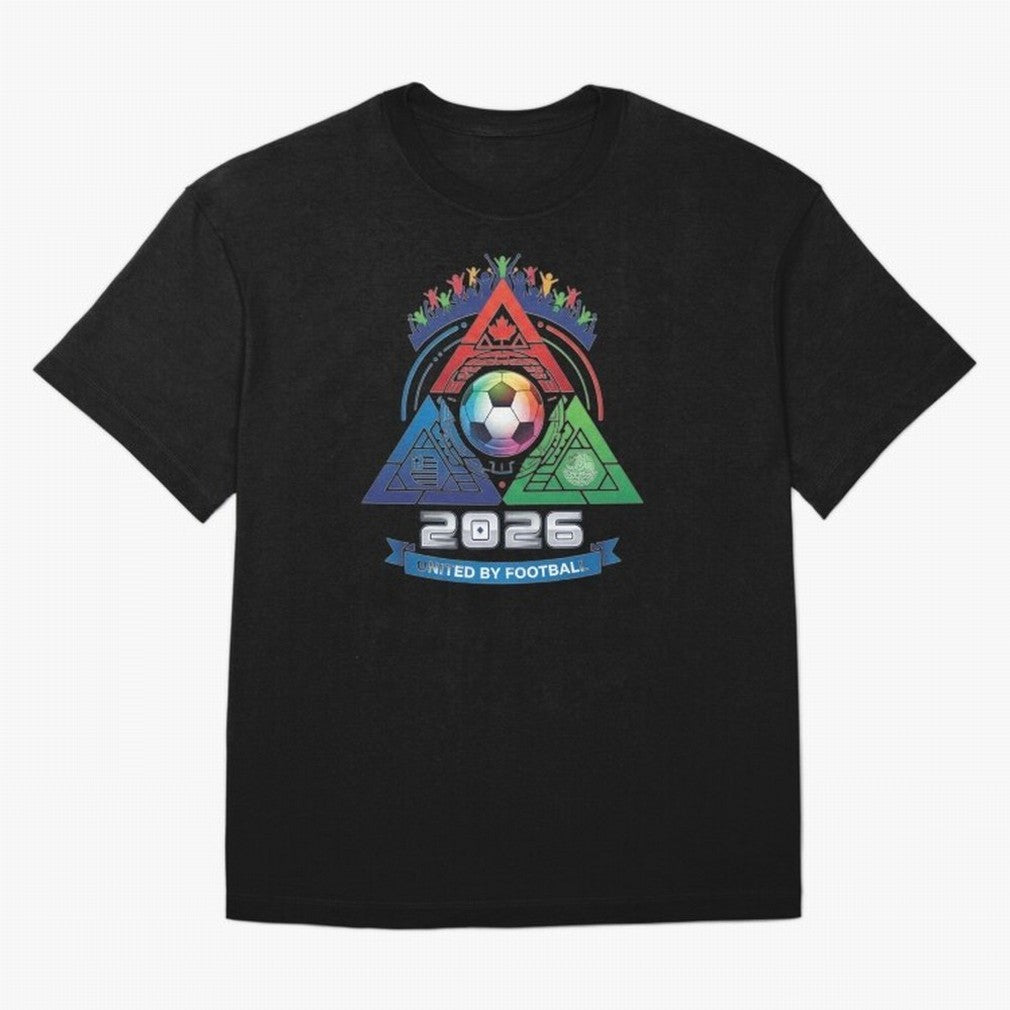Triangular United by Football World Cup 2026 Emblem Classic T-Shirt Feel FIFA World Cup 2026 Group Stage for Fans of Cristiano Ronaldo, Haaland and CR7 and Argentina and Brazil, Bringing Stadium Chants, National Pride, Trophy Dreams and
