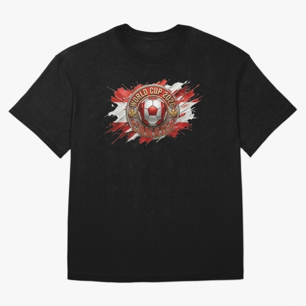 World Cup 2026 Canada Soccer Ball Paint Splash Classic T-Shirt Show Passion for the Stars of FIFA World Cup 2026 Spirit, Celebrating Argentina, Mbappe, Stadium Memories, Football Loyalty, International Chants and Championship Tradition; Ideal for