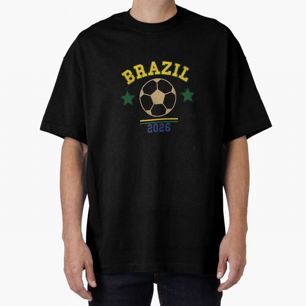 Brazil 2026 ¡ª Vintage Soccer Tee Classic T-Shirt Celebrate the Next Chapter of FIFA World Cup 2026 USA Canada Mexico with Neymar, France and Portugal Energy, Champion Mindset, Group Stage Buzz, Knockout Tension and Passionate Fan Culture; Made for