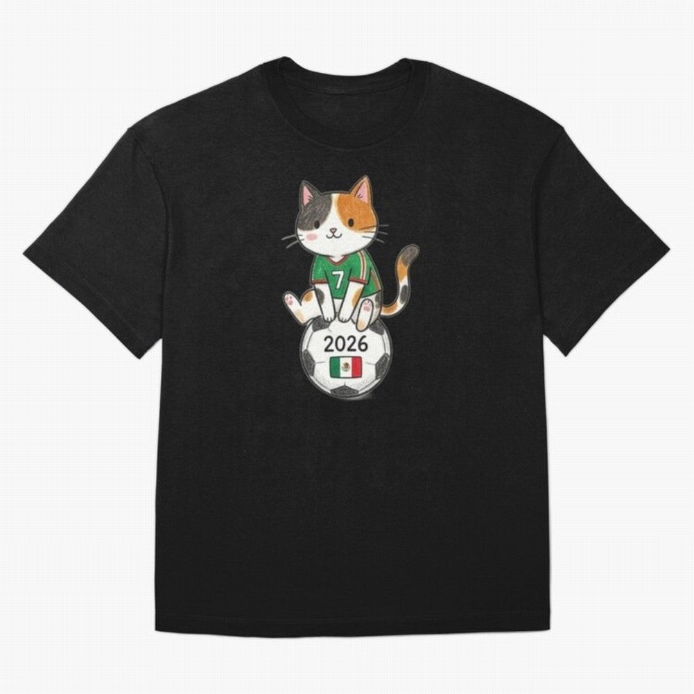 Mexico Soccer Cat #7 - 2026 World Cup Spirit Classic T-Shirt Represent Fans Who Live for Match Day Hype around FIFA World Cup 2026 Group Stage, Mbappe, Argentina and Brazil, Football History, Final Match Energy, Crowd Noise and Once in a Lifetime