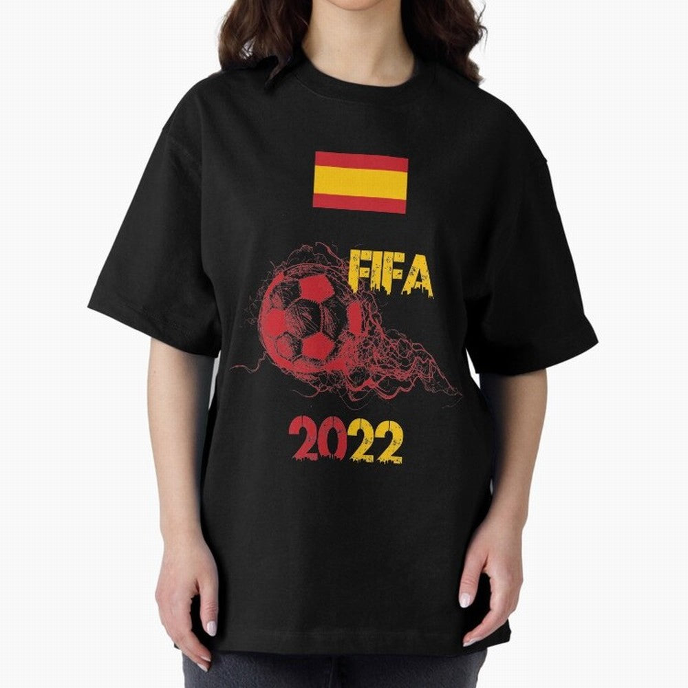 World Cup Qatar 2022 Ispanya Classic T-Shirt Represent the Passion of Global Football Passion for FIFA World Cup 2026 USA Canada Mexico, Capturing Neymar, Haaland and Cristiano Ronaldo, England, France and Netherlands, Goal Celebration Energy,