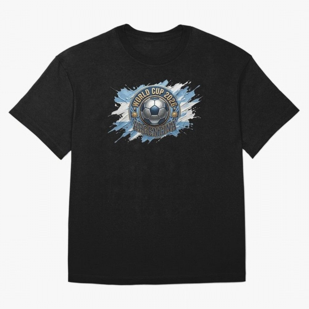 World Cup 2026 Argentina Soccer Ball Paint Splash Classic T-Shirt Support Your Favorite Stars during FIFA World Cup 2026 for Fans of Messi and Cristiano Ronaldo and Brazil, Portugal and Argentina, Bringing Goal Celebration Energy, Supporter