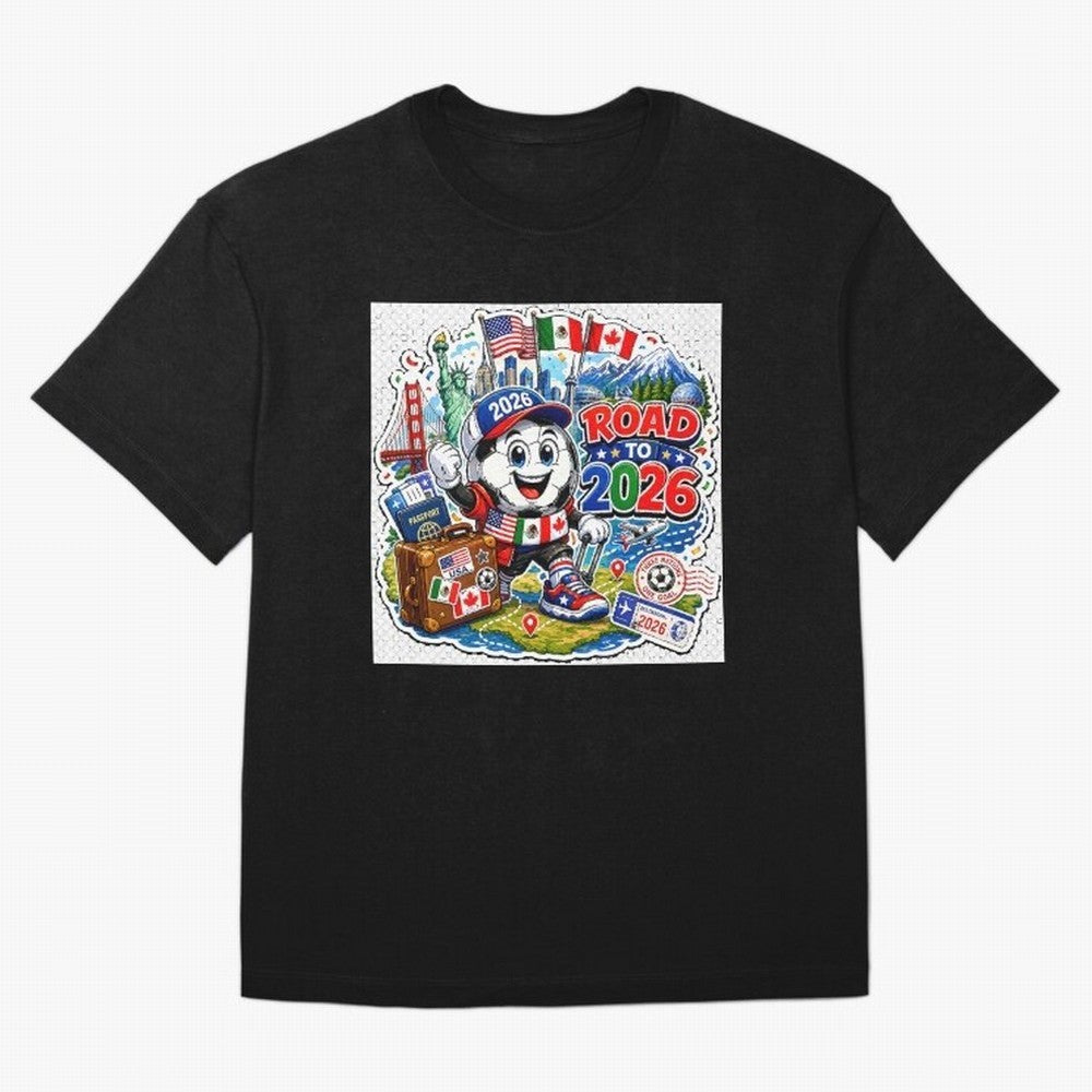 Road to 2026 Football Travel Classic T-Shirt Bring International Match Energy to FIFA World Cup 2026 USA Canada Mexico Spirit, Built around England, Cristiano Ronaldo, Worldwide Fan Energy, Dramatic Goals, Stadium Lights and Championship