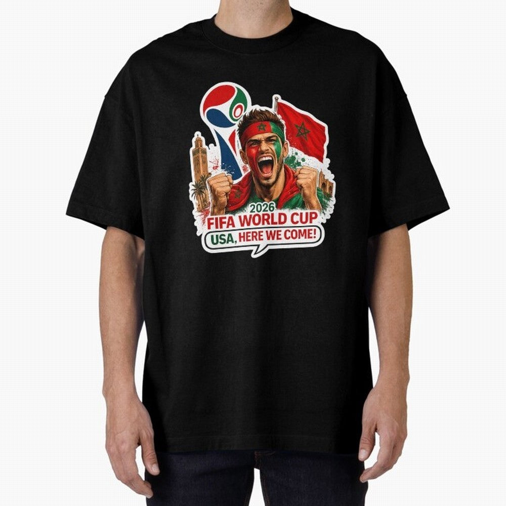 Morocco 2026 World Cup Fan Classic T-Shirt Live the Energy of the FIFA World Cup 2026 USA Canada Mexico Journey through Messi, Neymar and Mbappe Highlights, England, France and Netherlands Pride, Supporter Pride, Iconic Celebrations, Legendary