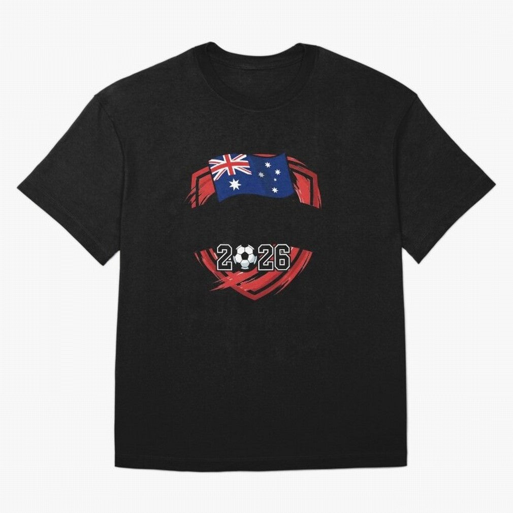 AUSTRALIA World Cup 2026 Poster ¨C AUSTRALIA Football Classic T-Shirt Bring Match Day Fire to the FIFA World Cup 2026 USA Canada Mexico Journey through Cristiano Ronaldo Highlights, Portugal, Spain and Germany Pride, Match Day Excitement, Supporter