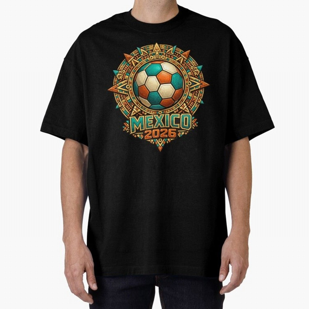 Mexico 2026 World Cup T-Shirt - Aztec Soccer Design - Mexican Heritage Football Tee Classic T-Shirt Bring Home FIFA World Cup 2026 for Fans of Mbappe and Neymar and Brazil, Portugal and Argentina, Bringing Soccer Culture, Superstar Moments,