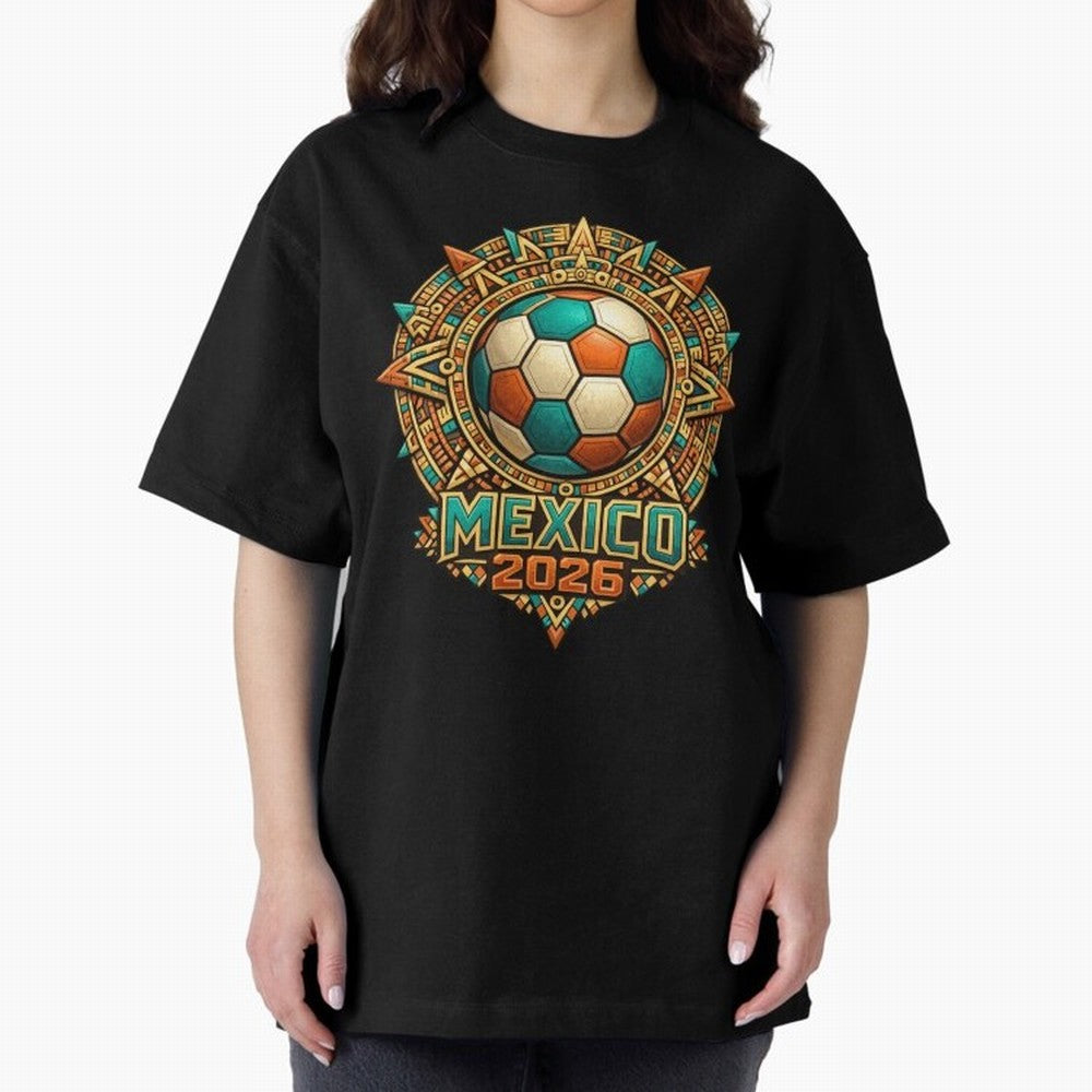 Mexico 2026 World Cup T-Shirt - Aztec Soccer Design - Mexican Heritage Football Tee Classic T-Shirt Bring Home FIFA World Cup 2026 for Fans of Mbappe and Neymar and Brazil, Portugal and Argentina, Bringing Soccer Culture, Superstar Moments,