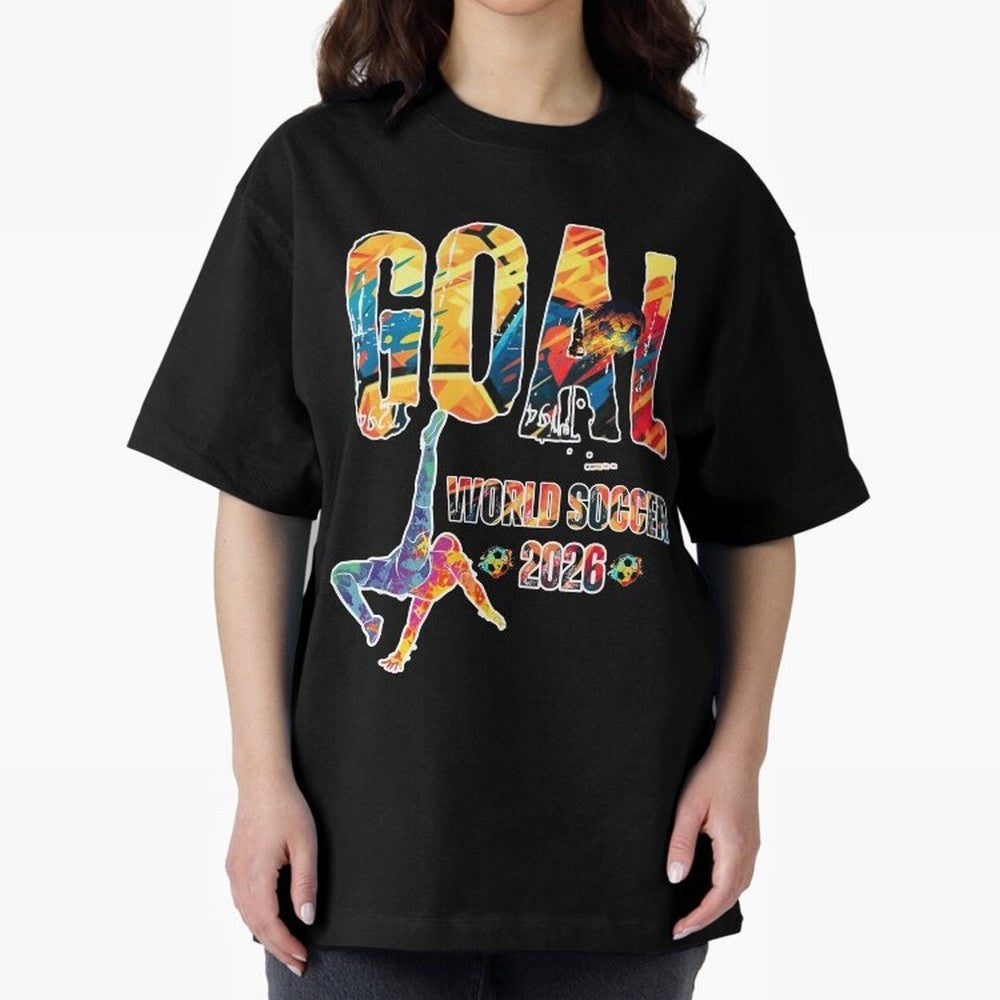 Goal World Soccer Championship 2026 Classic T-Shirt Bring a Vintage Feel to Global Football Passion for FIFA World Cup 2026 Group Stage, Driven by Mbappe and Neymar, Argentina and Brazil, Championship Spirit, Famous Goals, Roaring Crowds and