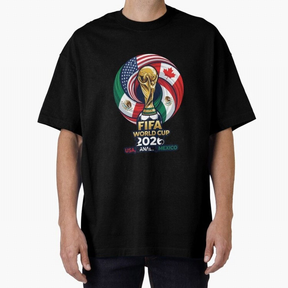 Glossy Host Nations Trophy Shield Classic T-Shirt Bring World Football Passion into FIFA World Cup 2026 USA Canada Mexico Spirit, Filled with Portugal, Spain and Germany, Messi, CR7 and Mbappe, Tournament Hype, Historic Matchups, Family Viewing