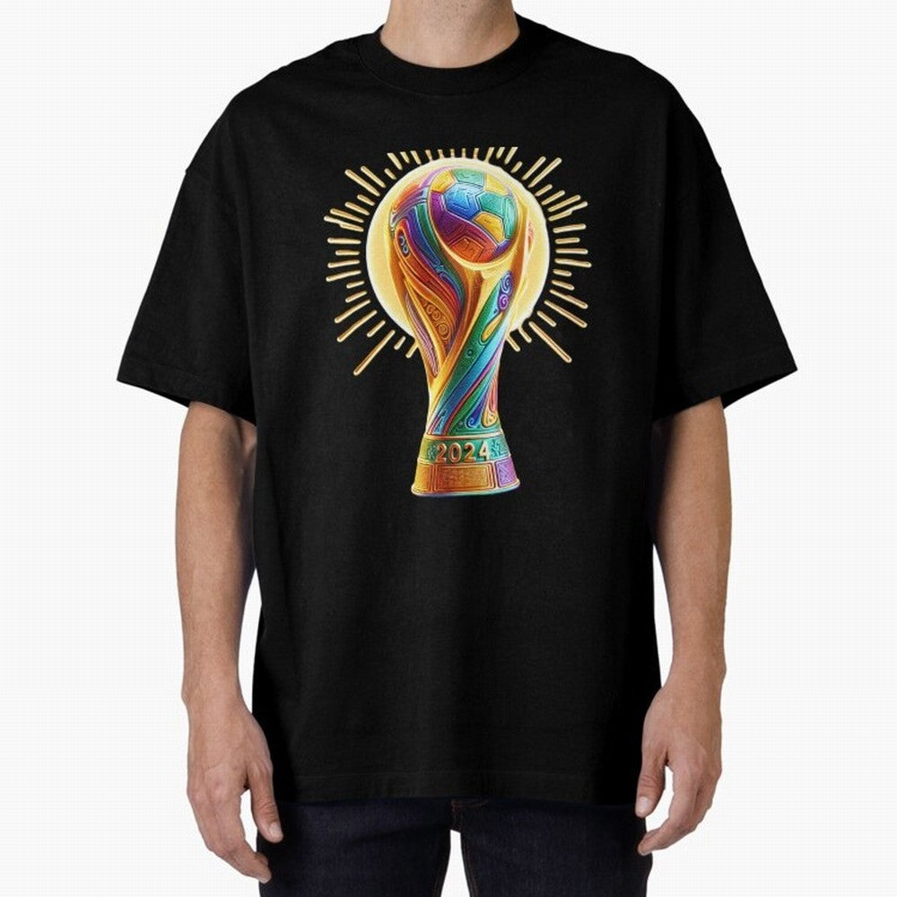 Golden Illuminating Cup Classic T-Shirt Feel International Energy from Global Football Passion for FIFA World Cup 2026 USA Canada Mexico, Made for Messi, Neymar and Mbappe, Argentina, Goal Celebration Energy, Supporter Heritage, Football Icons and