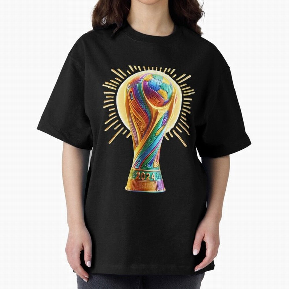 Golden Illuminating Cup Classic T-Shirt Feel International Energy from Global Football Passion for FIFA World Cup 2026 USA Canada Mexico, Made for Messi, Neymar and Mbappe, Argentina, Goal Celebration Energy, Supporter Heritage, Football Icons and