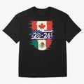 Glitched United 2026 - North America Emblem Cup Classic T-Shirt Enjoy Match Day Hype around FIFA World Cup 2026 Group Stage, CR7 and Messi, France and Portugal, Football History, Final Match Energy, Crowd Noise and Once in a Lifetime Moments; Ideal