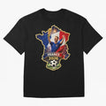 France Map Silhouette 2026 Football Victory Graphic Classic T-Shirt Capture Stadium Memories from FIFA World Cup 2026 Group Stage Celebrating Messi, Neymar and Mbappe, England, France and Netherlands Energy, Champion Mindset, Group Stage Buzz,