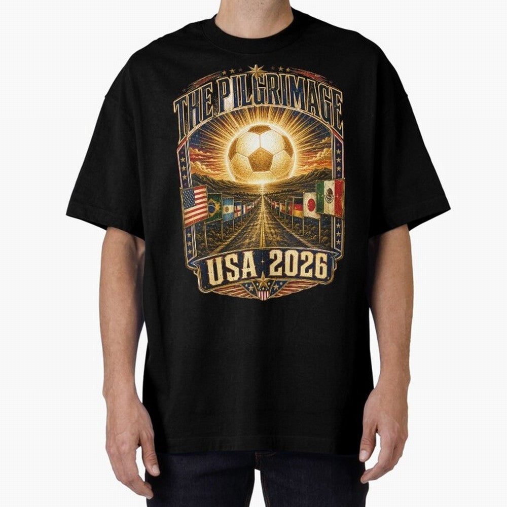 The Pilgrimage World Cup 2026 Soccer T-Shirt Classic T-Shirt Bring Trophy Dreams to Match Day Hype around FIFA World Cup 2026, Messi, Neymar and Mbappe, Germany, Tournament Hype, Historic Matchups, Family Viewing Parties and Global Sports Pride;