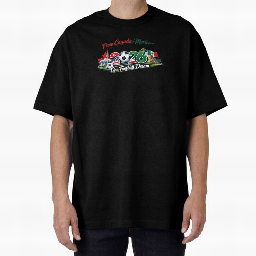 2026 Football Fan Design - North America - Three Nations One Dream Classic T-Shirt Get Ready for Global Football Passion for FIFA World Cup 2026 USA Canada Mexico, Capturing Messi and Cristiano Ronaldo, Argentina, Vintage Soccer Flavor, Modern