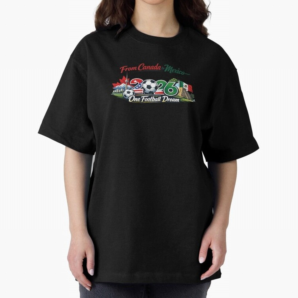2026 Football Fan Design - North America - Three Nations One Dream Classic T-Shirt Get Ready for Global Football Passion for FIFA World Cup 2026 USA Canada Mexico, Capturing Messi and Cristiano Ronaldo, Argentina, Vintage Soccer Flavor, Modern