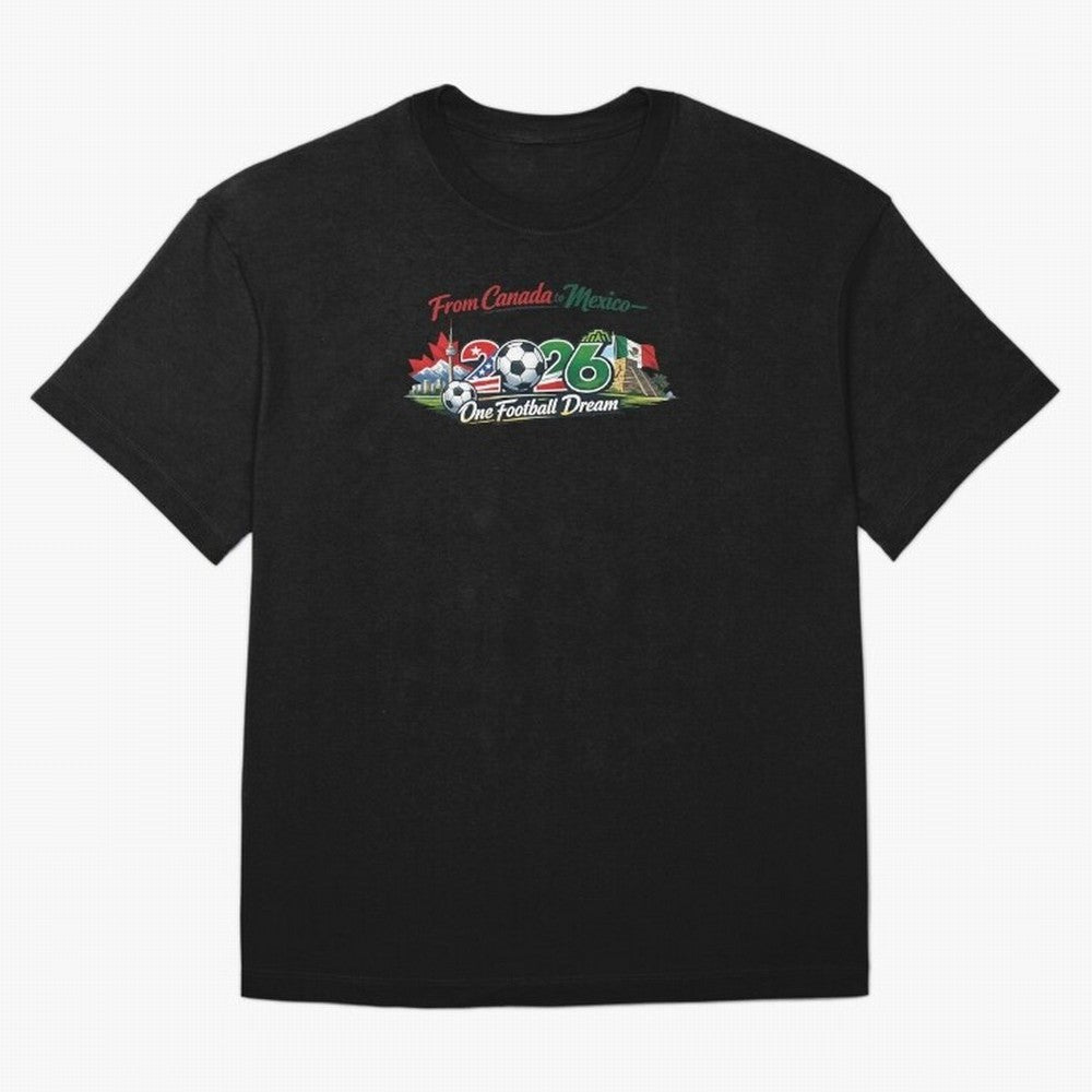 2026 Football Fan Design - North America - Three Nations One Dream Classic T-Shirt Get Ready for Global Football Passion for FIFA World Cup 2026 USA Canada Mexico, Capturing Messi and Cristiano Ronaldo, Argentina, Vintage Soccer Flavor, Modern