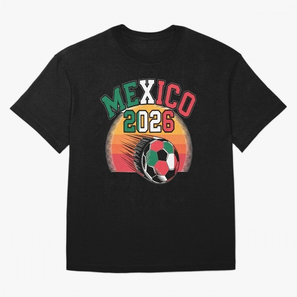 Mexico 2026 Vintage Soccer Shirt Retro Futbol Fan Tee Classic T-Shirt Show Match Day Excitement for the FIFA World Cup 2026 Journey through Haaland and Mbappe Highlights, Spain and Netherlands Pride, Stadium Memories, Football Loyalty,