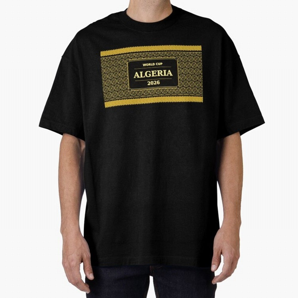 Algeria Football Fan 2026 Black Gold Luxury ¡ª Soccer Fan Gift Classic T-Shirt Bring Home FIFA World Cup 2026 Spirit, Filled with Argentina, Messi, CR7 and Mbappe, Retro Football Energy, Iconic Rivalries, Trophy Chase Drama and Stadium Atmosphere;