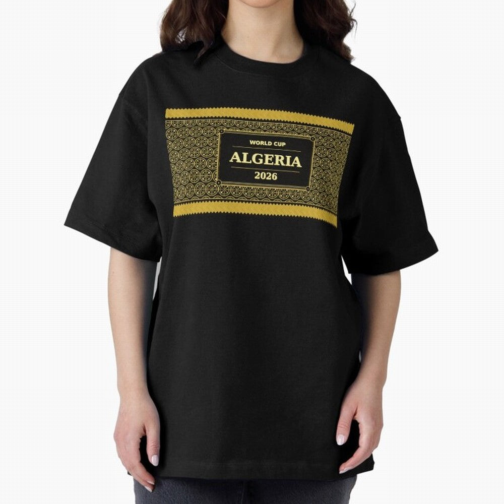 Algeria Football Fan 2026 Black Gold Luxury ¡ª Soccer Fan Gift Classic T-Shirt Bring Home FIFA World Cup 2026 Spirit, Filled with Argentina, Messi, CR7 and Mbappe, Retro Football Energy, Iconic Rivalries, Trophy Chase Drama and Stadium Atmosphere;