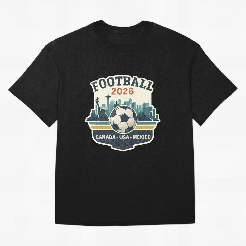 Football 2026 ¨C One World One Goal Classic T-Shirt Share the Excitement of Match Day Hype around FIFA World Cup 2026 Group Stage, Cristiano Ronaldo, Argentina and Brazil, Retro Football Energy, Iconic Rivalries, Trophy Chase Drama and Stadium