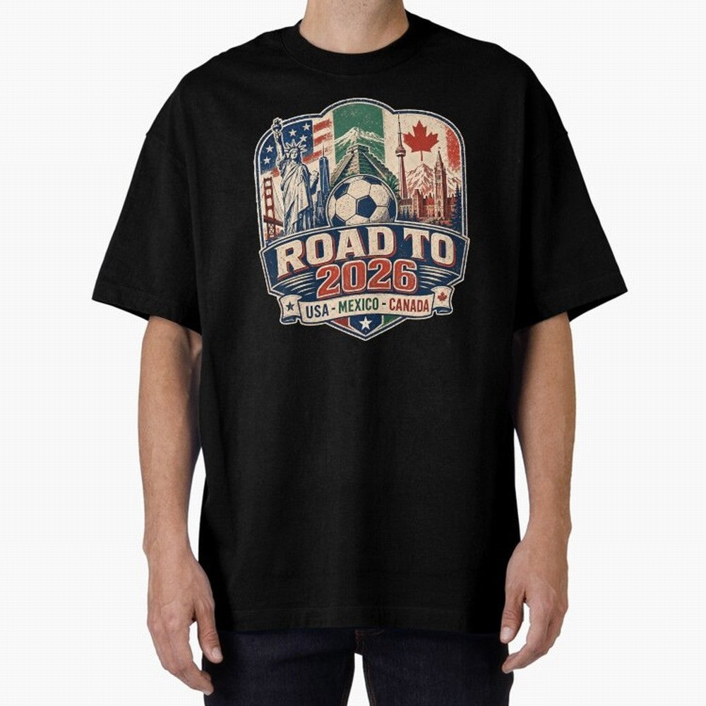 Football 2026 USA Mexico Canada Soccer Championship Fan Art Classic T-Shirt Celebrate Soccer Greatness during Match Day Hype around FIFA World Cup 2026 USA Canada Mexico, Messi, CR7 and Mbappe, Germany, Football History, Final Match Energy, Crowd
