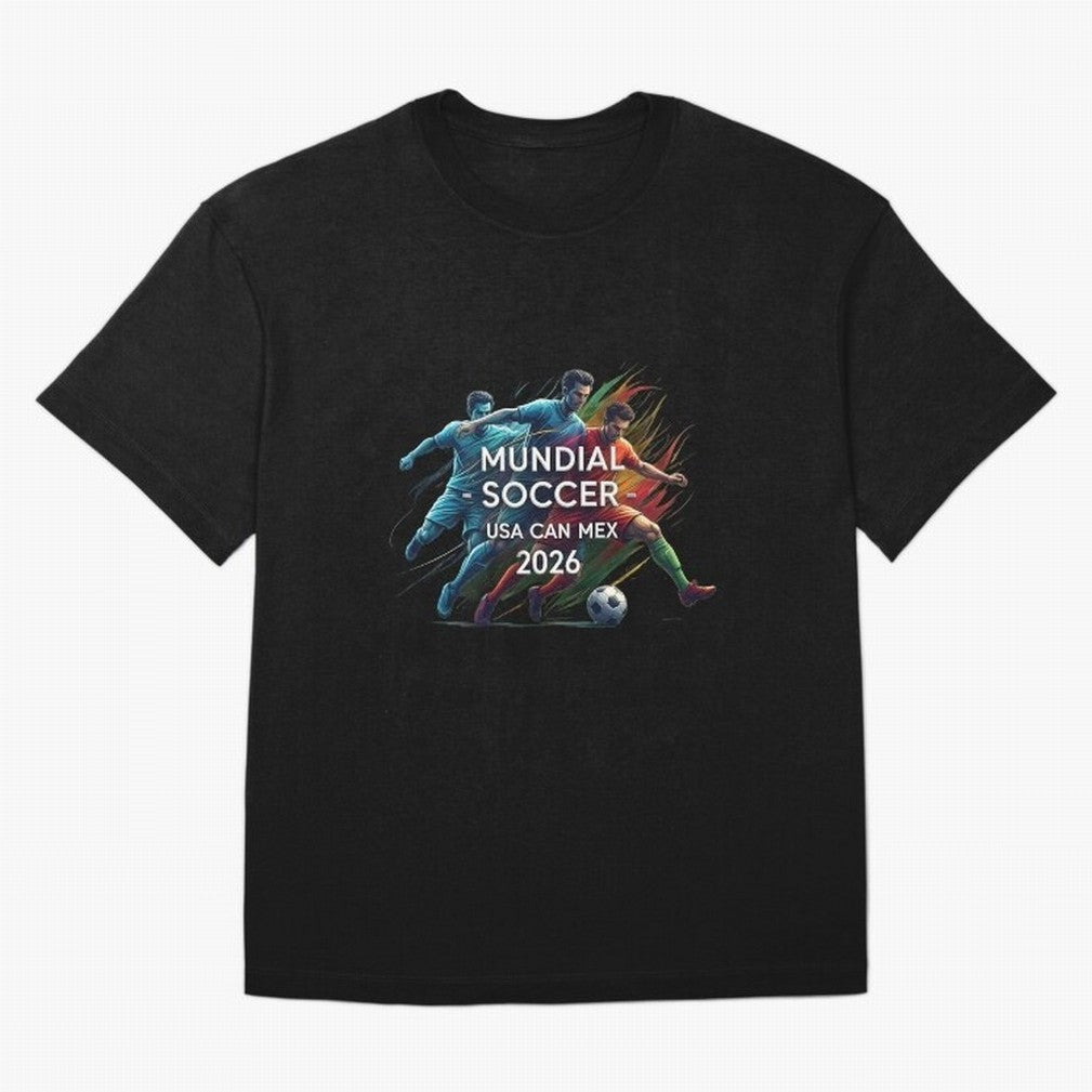 Mundial Soccer 2026 Classic T-Shirt Celebrate the Magic of FIFA World Cup 2026 USA Canada Mexico Inspired by Haaland and Mbappe, Spain Energy, Fan Favorite Moments, National Team Passion, Big Match Drama and Soccer History; Great for Supporters Who