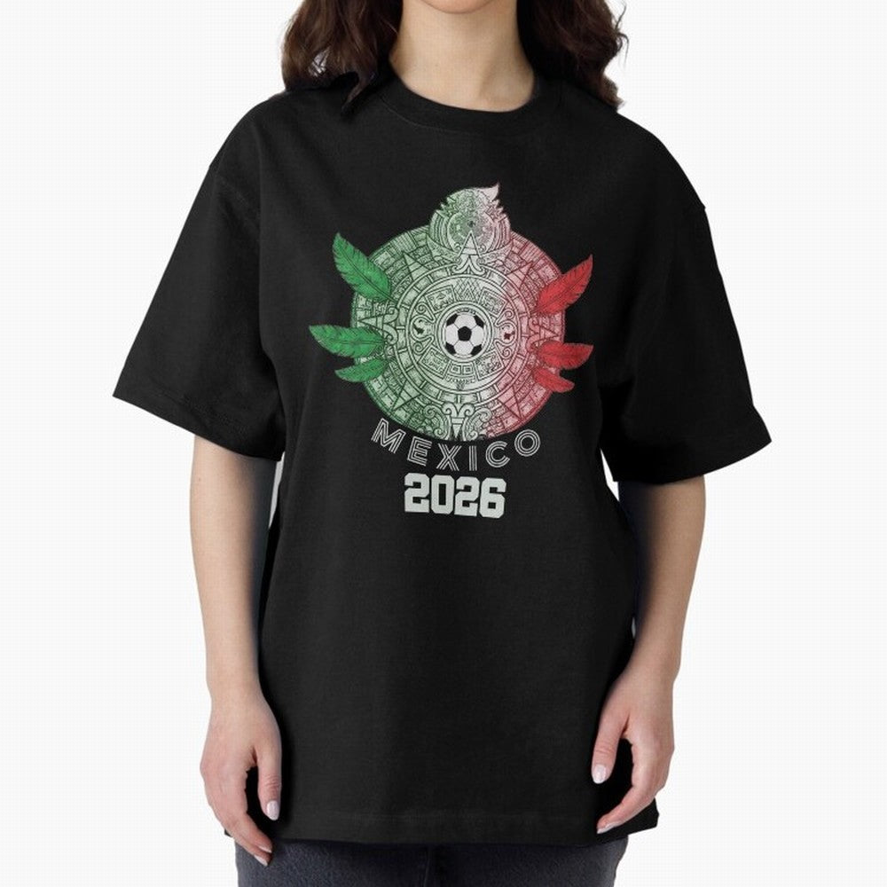 Mexico 2026 Aztec Sun Statement Classic T-Shirt Bring a Vintage Feel to FIFA World Cup 2026 Featuring Mbappe and Neymar, Portugal, Spain and Germany Energy, Match Day Excitement, Supporter Culture, Golden Goals and Global Football Passion; Ideal