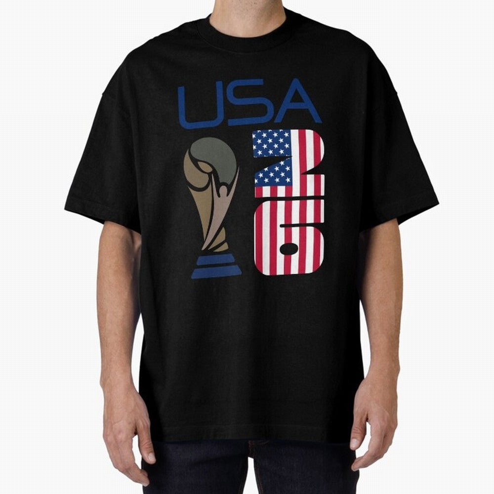 USA 2026 Soccer World Cup Trophy American Flag Design Classic T-Shirt Bring Trophy Dreams to FIFA World Cup 2026 Group Stage Spirit, Inspired by Portugal, Haaland, Football Passion, Legendary Performances, Festival Vibes and Supporter Community;