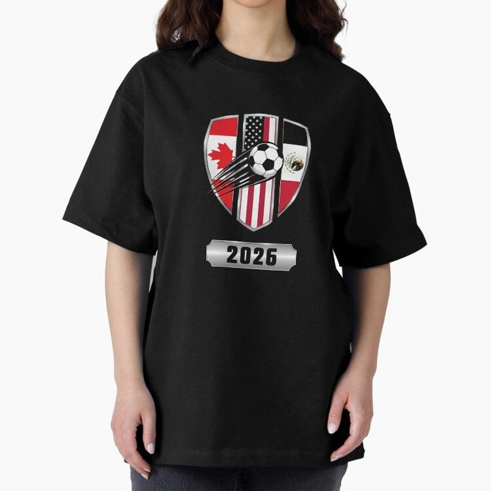 North United America Shield 2026 Cup T-Shirt_82794382 Classic T-Shirt Celebrate the Stars of the FIFA World Cup 2026 Group Stage Journey through Messi, Neymar and Mbappe Highlights, Brazil, Portugal and Argentina Pride, Goal Celebration Energy,