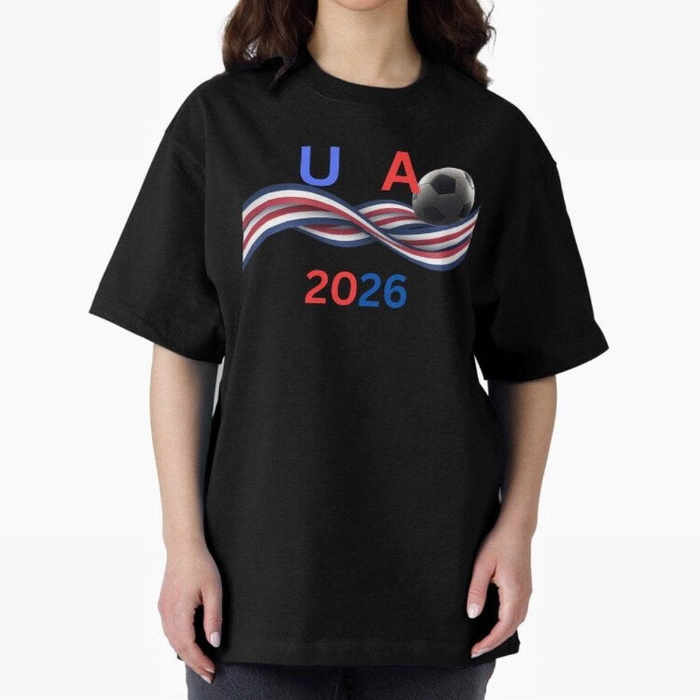 USA 2026 Soccer Ball With Waving Flag - United States Football Team Support? Classic T-Shirt Relive the Noise and Pride of FIFA World Cup 2026 Driven by Messi, CR7 and Mbappe, Germany Energy, Classic Soccer Heritage, Championship Pressure, Fan