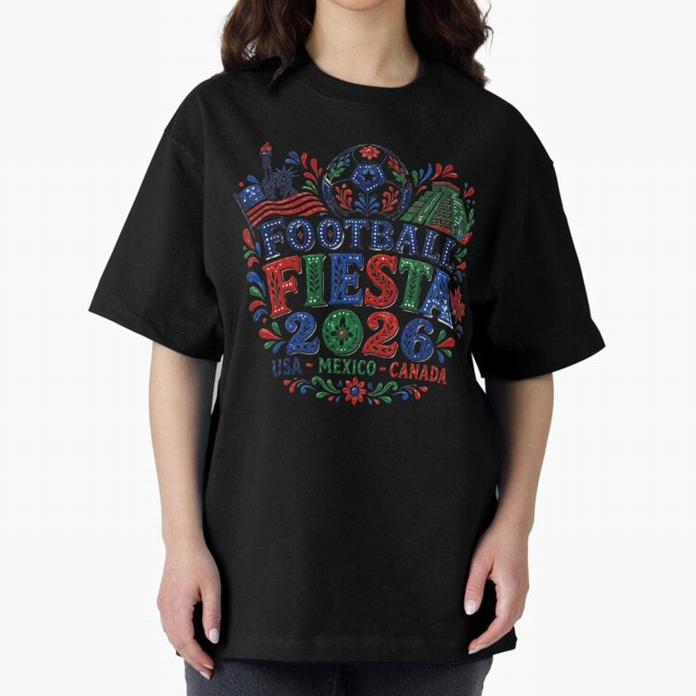 Football Fiesta 2026 USA Mexico Canada Soccer Art Classic T-Shirt Share the Excitement of Match Day Hype around FIFA World Cup 2026 Group Stage, Haaland and Mbappe, Germany, Championship Spirit, Famous Goals, Roaring Crowds and International