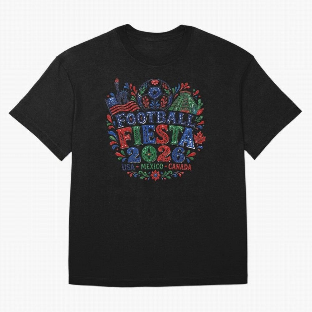 Football Fiesta 2026 USA Mexico Canada Soccer Art Classic T-Shirt Share the Excitement of Match Day Hype around FIFA World Cup 2026 Group Stage, Haaland and Mbappe, Germany, Championship Spirit, Famous Goals, Roaring Crowds and International