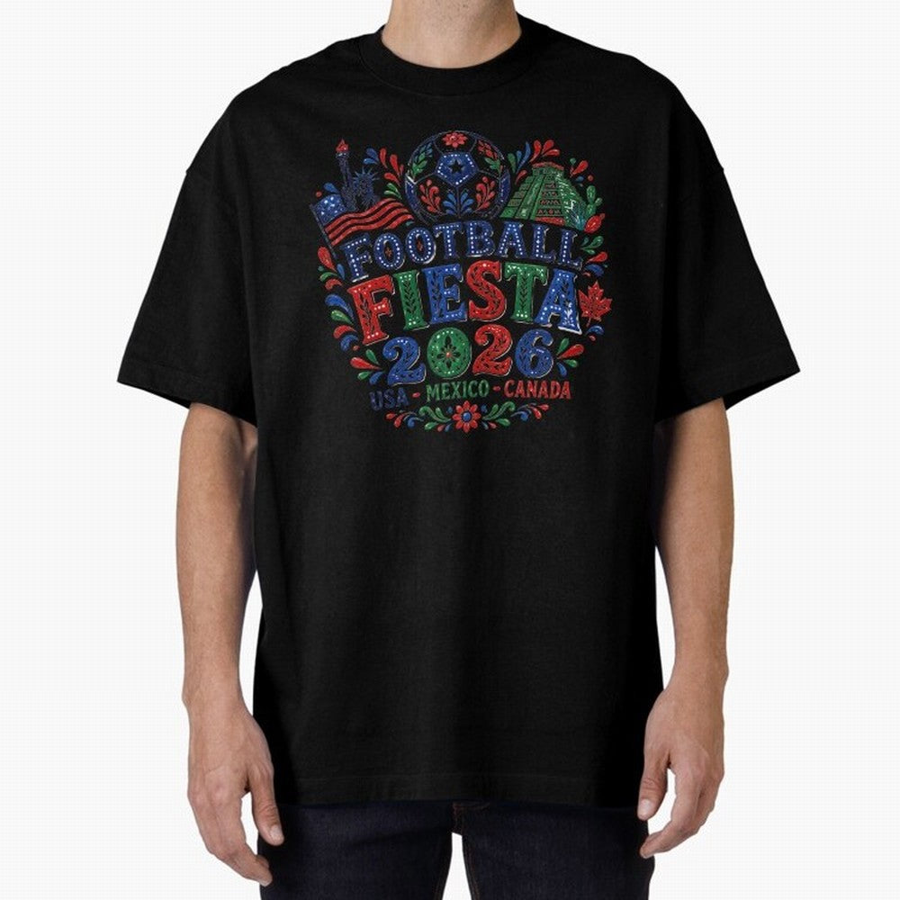 Football Fiesta 2026 USA Mexico Canada Soccer Art Classic T-Shirt Share the Excitement of Match Day Hype around FIFA World Cup 2026 Group Stage, Haaland and Mbappe, Germany, Championship Spirit, Famous Goals, Roaring Crowds and International