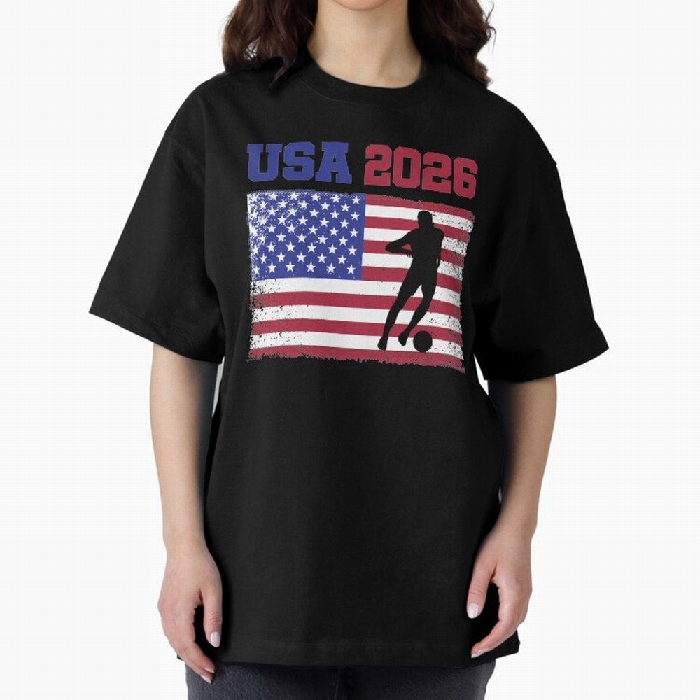 USA Soccer Fan 2026 United States American Flag Classic T-Shirt Feel the Trophy Chase of FIFA World Cup 2026 Spirit, Built around Portugal, Haaland, Global Supporter Spirit, Legendary Goals, National Colors and Tournament Celebration; Ideal for