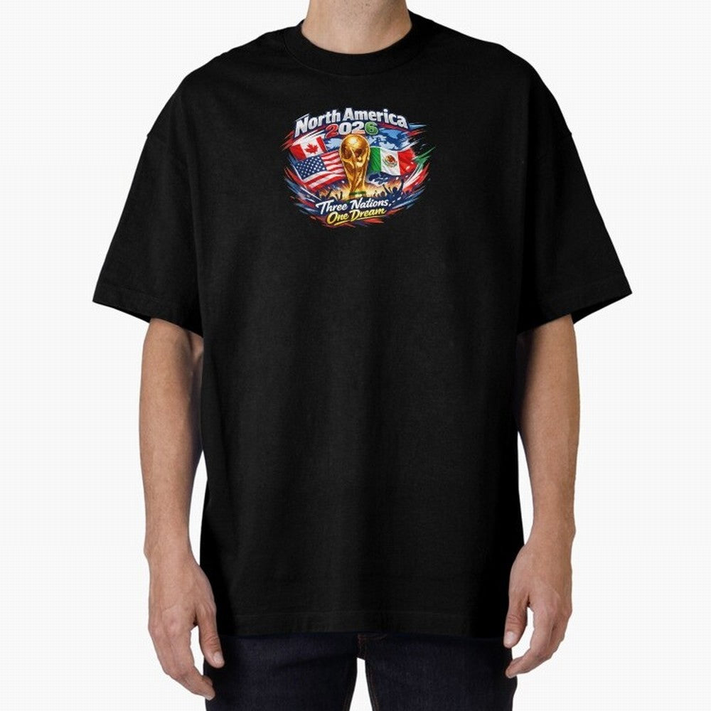 2026 Football Fan Design - North America - Three Nations One Dream Classic T-Shirt Turn Football Passion into FIFA World Cup 2026 for Fans of Haaland and Mbappe and Portugal, Bringing Football Festival Excitement, Trophy Ambitions, Country