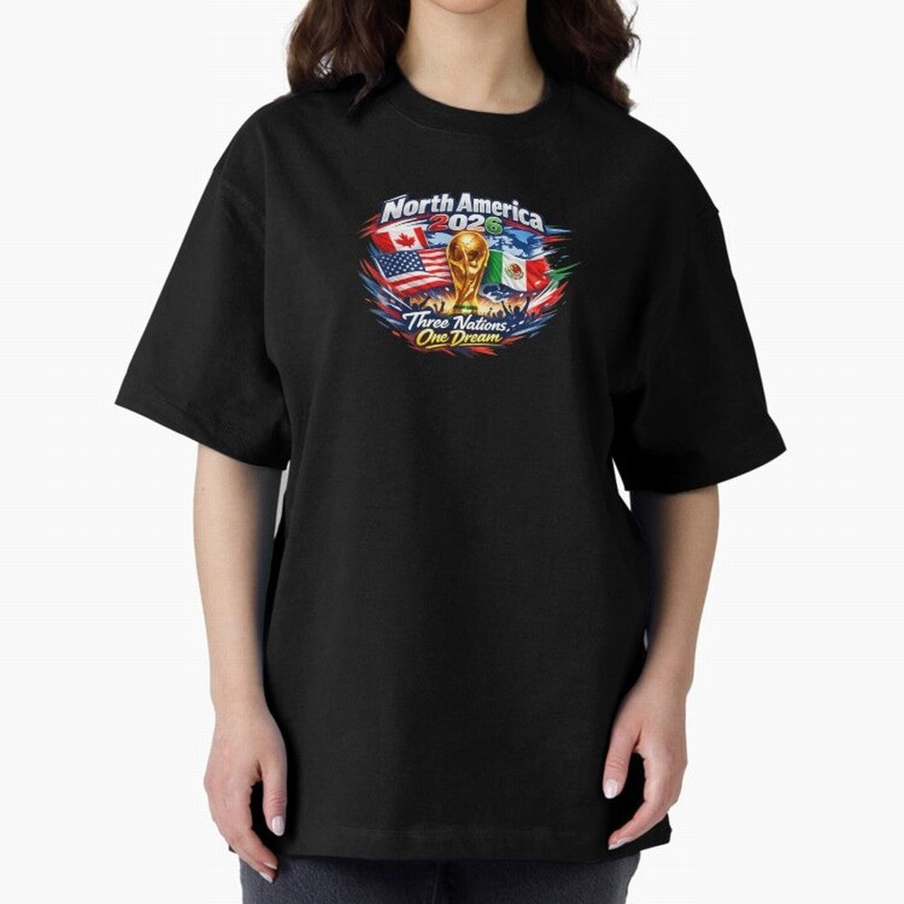 2026 Football Fan Design - North America - Three Nations One Dream Classic T-Shirt Turn Football Passion into FIFA World Cup 2026 for Fans of Haaland and Mbappe and Portugal, Bringing Football Festival Excitement, Trophy Ambitions, Country