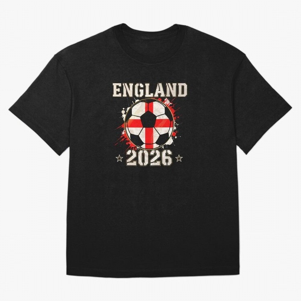 Front Print England Soccer World Cup 2026 - English Fan Gift T-Shirt_84562392 Classic T-Shirt Experience the Global Stage of FIFA World Cup 2026 Spirit, Highlighting Portugal, Spain and Germany, Messi, Game Day Rituals, Football Legends, Country