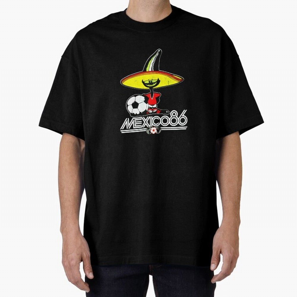 Mexico 86 World Cup Pique Retro Vintage T-Shirt_90751770 Classic T-Shirt Live the Energy of FIFA World Cup 2026 for Fans of Neymar and Brazil, Bringing Football Festival Excitement, Trophy Ambitions, Country Rivalries and Star Player Buzz; Great
