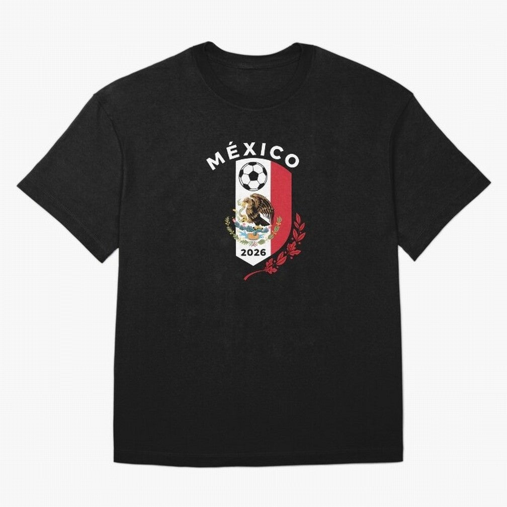Mexico Emblem World Cup Soccer 2026 Football Crew T-Shirt_83050167 Classic T-Shirt Cheer for Match Day Hype around FIFA World Cup 2026, Neymar, Haaland and Cristiano Ronaldo, Spain and Netherlands, Soccer Culture, Superstar Moments, National Team