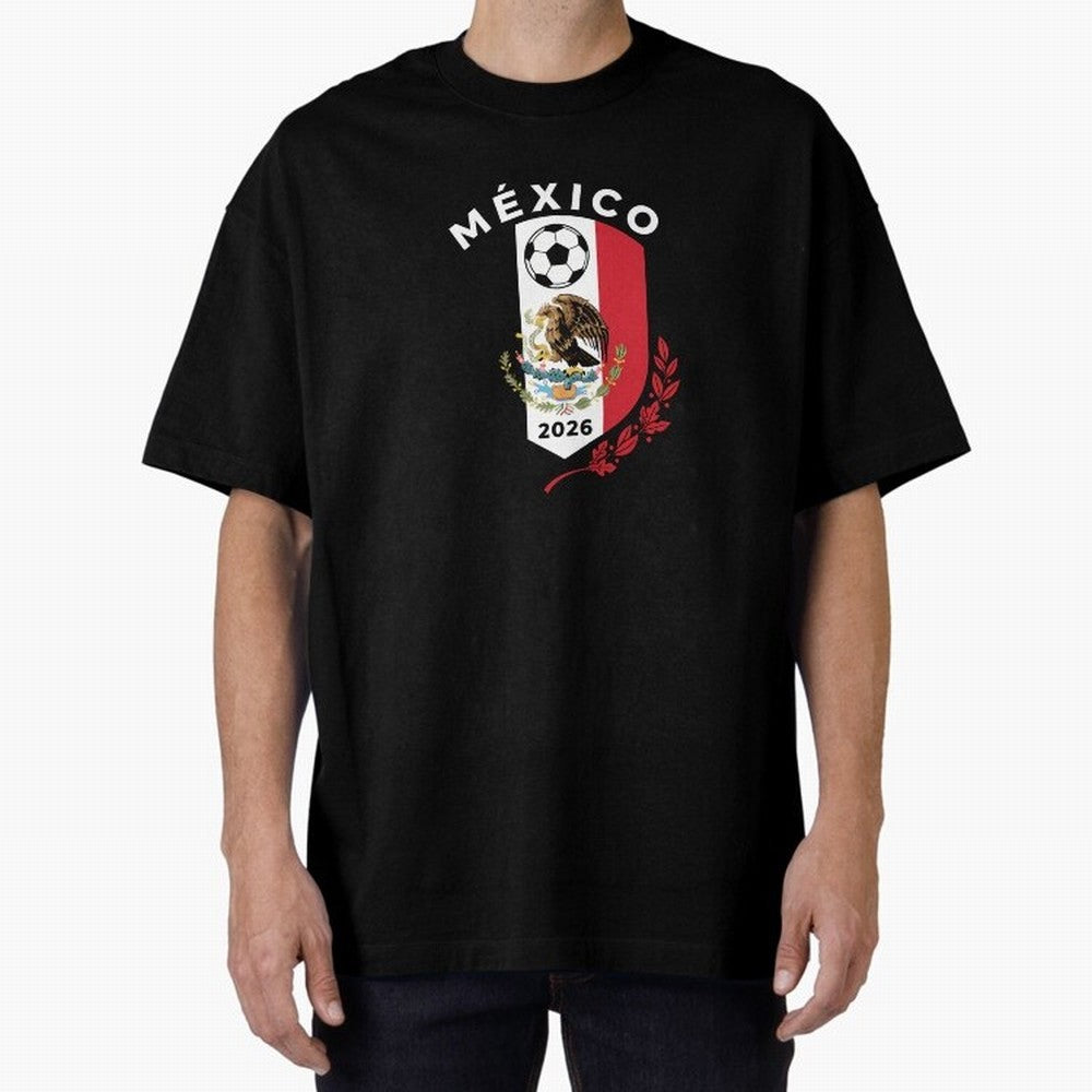 Mexico Emblem World Cup Soccer 2026 Football Crew T-Shirt_83050167 Classic T-Shirt Make Every Kick Count in the FIFA World Cup 2026 USA Canada Mexico Journey through Haaland and Mbappe Highlights, Portugal, Spain and Germany Pride, Classic Soccer