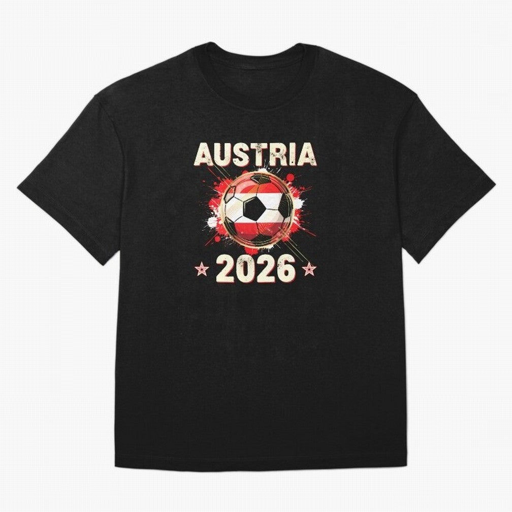 World Cup 2026 Austria Soccer Ball North America - Austrian Fan Gift T-Shirt_85028223 Classic T-Shirt Relive Legendary Nights from FIFA World Cup 2026 Group Stage Spirit, Driven by France, Neymar, Haaland and Cristiano Ronaldo, Football Festival